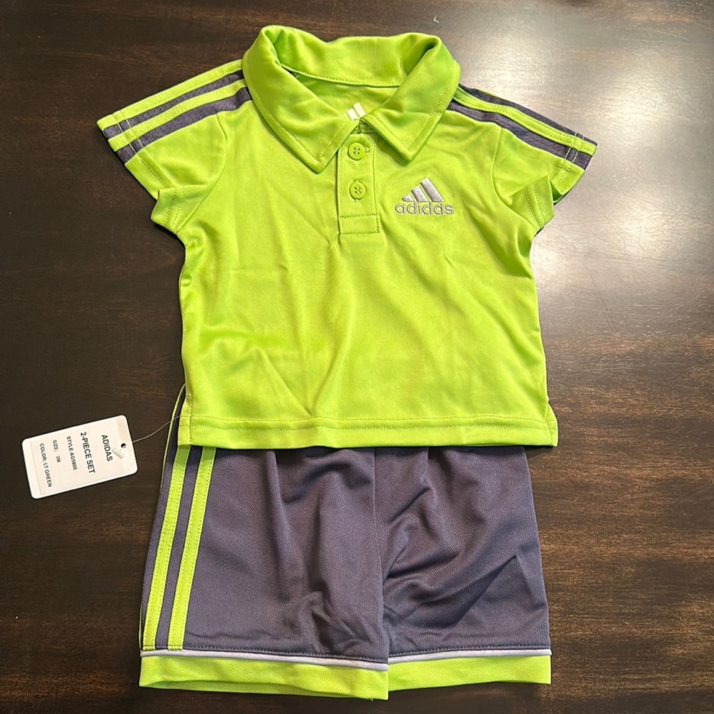 Baby boy 2 piece short set Adidas 3 months